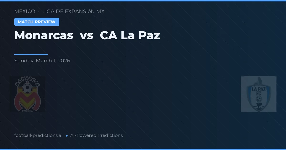 Monarcas vs CA La Paz — pronostic și avancronică meci