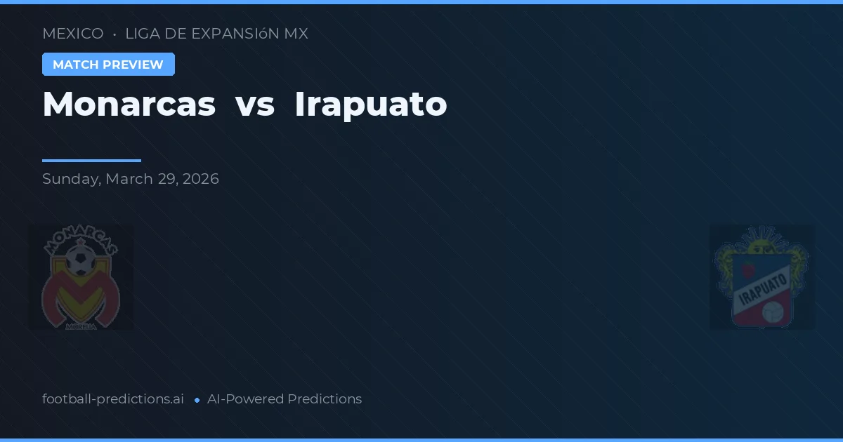 Monarcas vs Irapuato — pronostic și avancronică meci