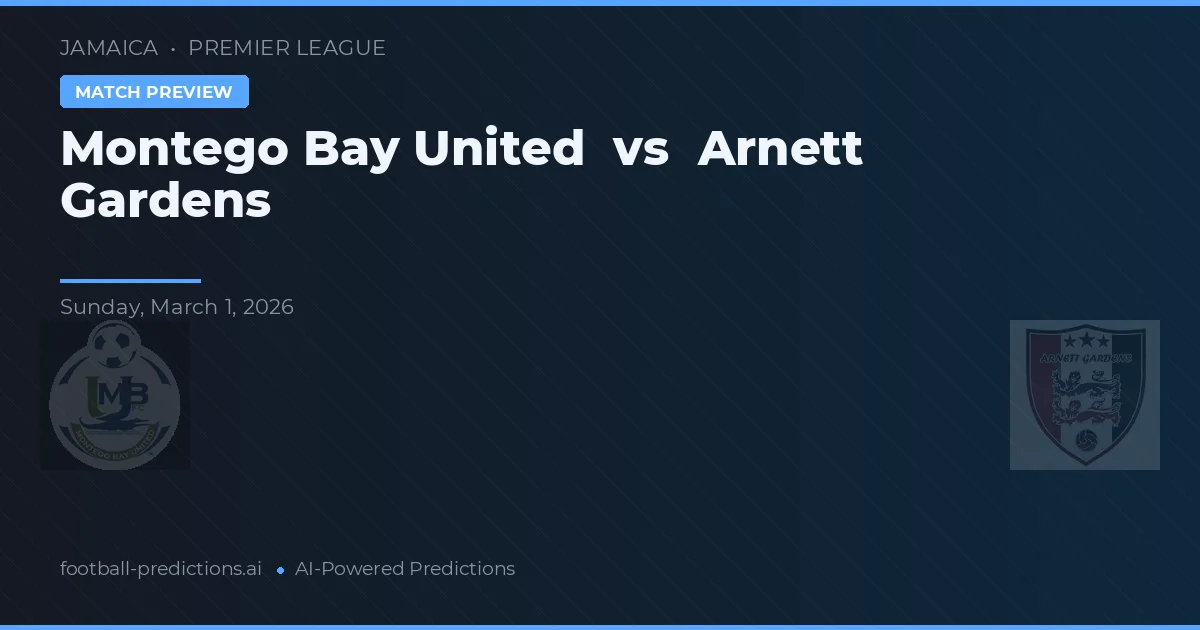 Montego Bay United vs Arnett Gardens — pronostic și avancronică meci