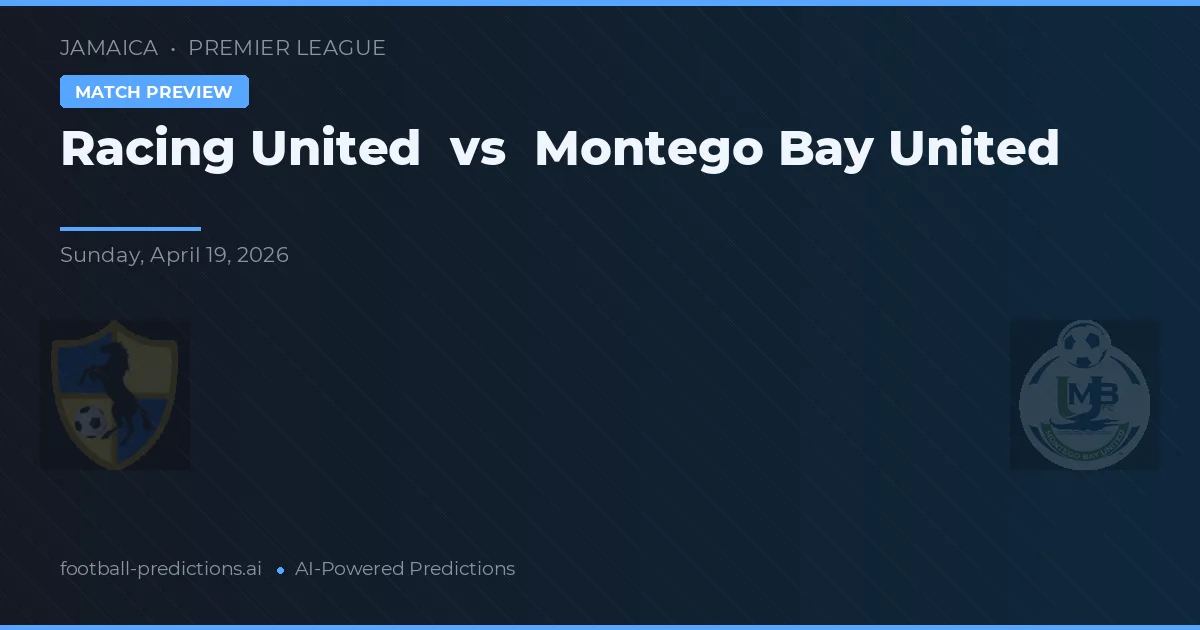 Montego Bay United vs Racing United — pronostic și avancronică meci