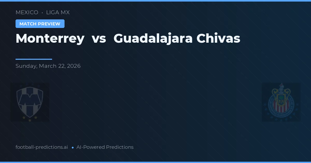 Monterrey vs Chivas Guadalajara — pronostic și avancronică meci