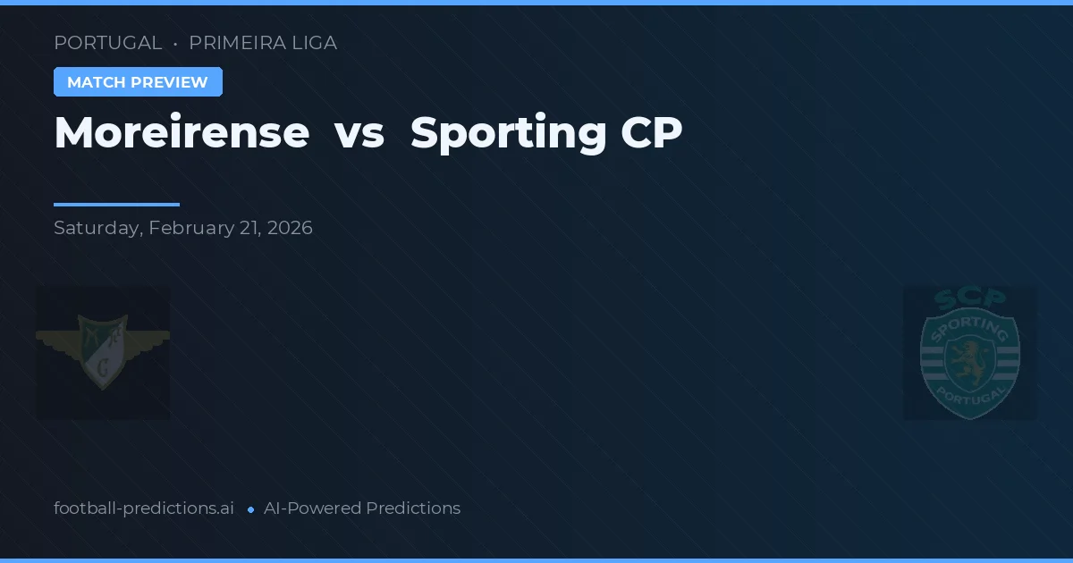 Moreirense vs Sporting CP — pronostic și avancronică meci