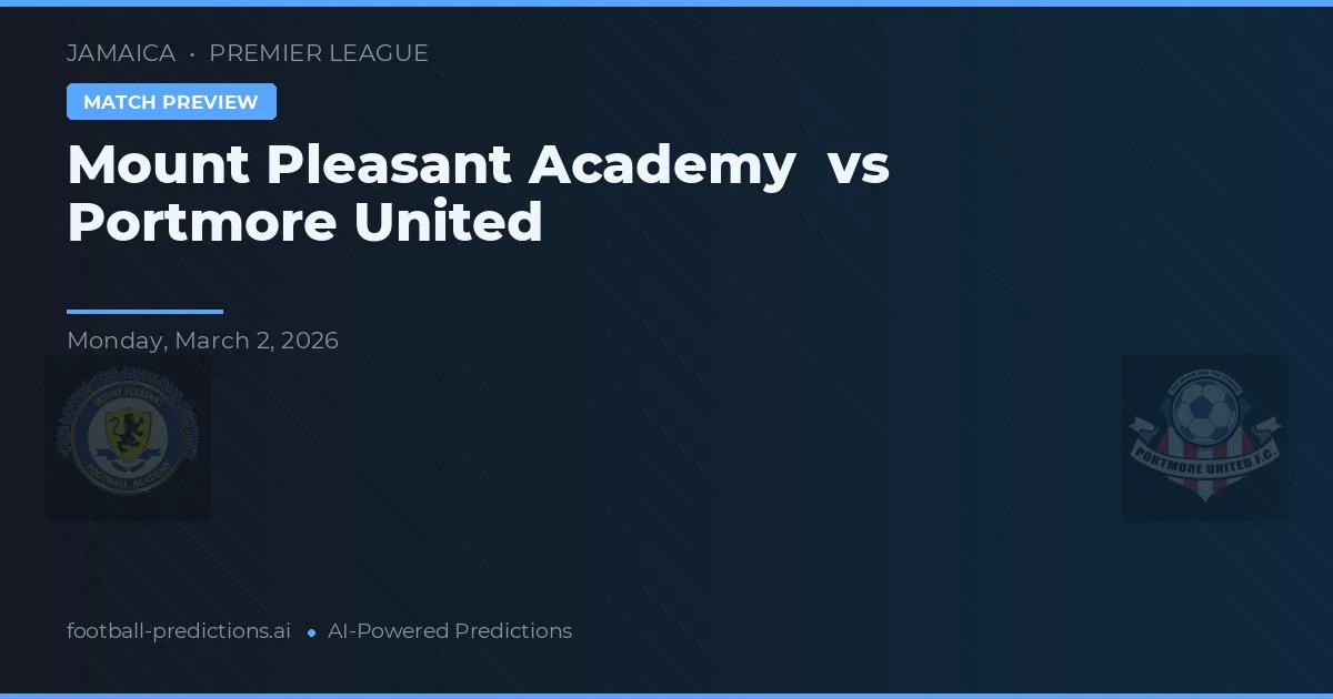 Academia Mount Pleasant vs Portmore United — pronostic și avancronică meci