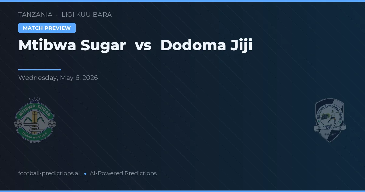 Zahărul Mtibwa vs Dodoma Jiji preview