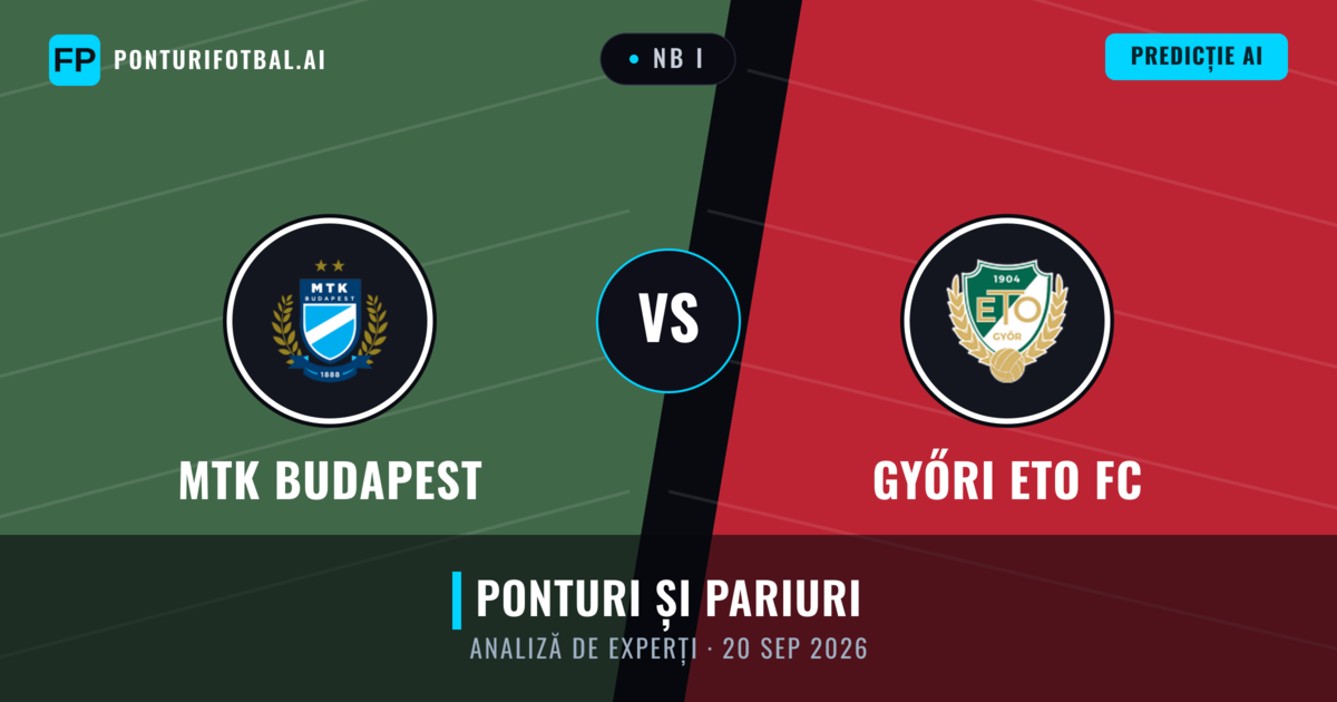 MTK Budapest vs Győri ETO FC — pronostic și avancronică meci