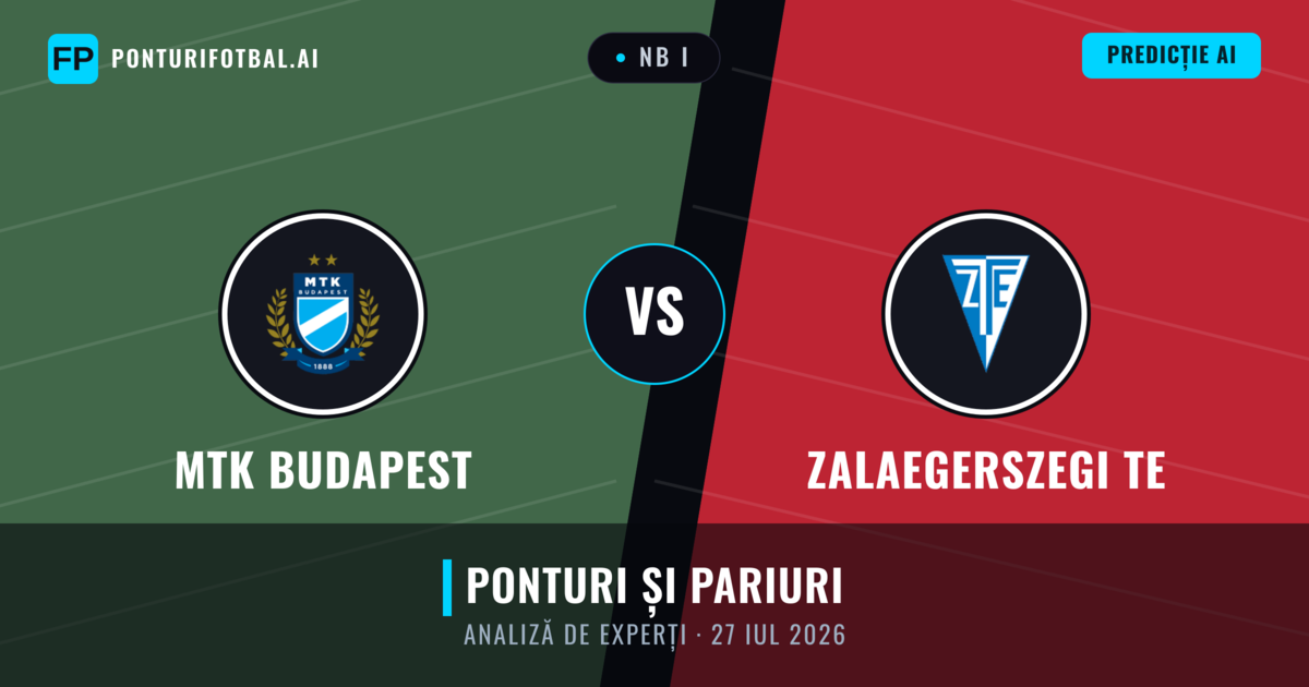 MTK Budapest vs Zalaegerszegi TE — pronostic și avancronică meci