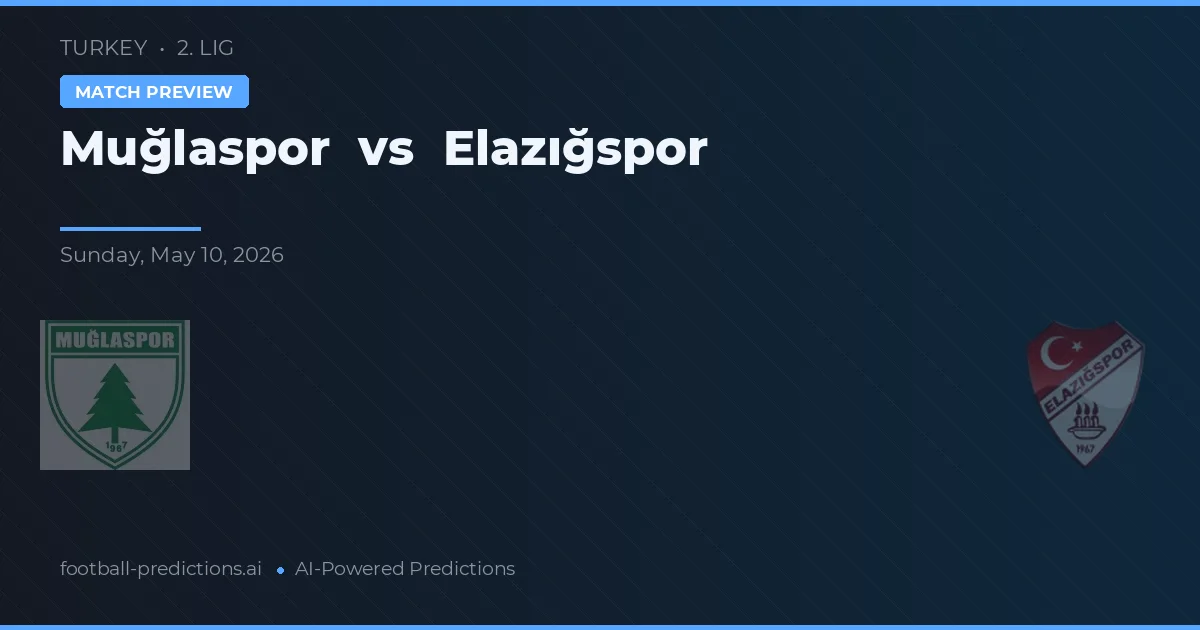 Muğlaspor vs Elazığspor — pronostic și avancronică meci