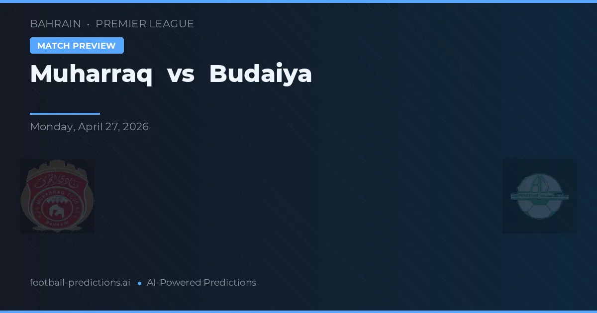 Muharraq vs Budaiya — pronostic și avancronică meci