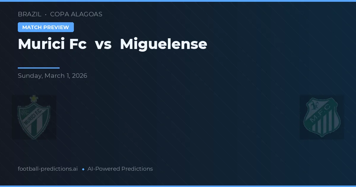 Murici FC vs Miguelense — pronostic și avancronică meci