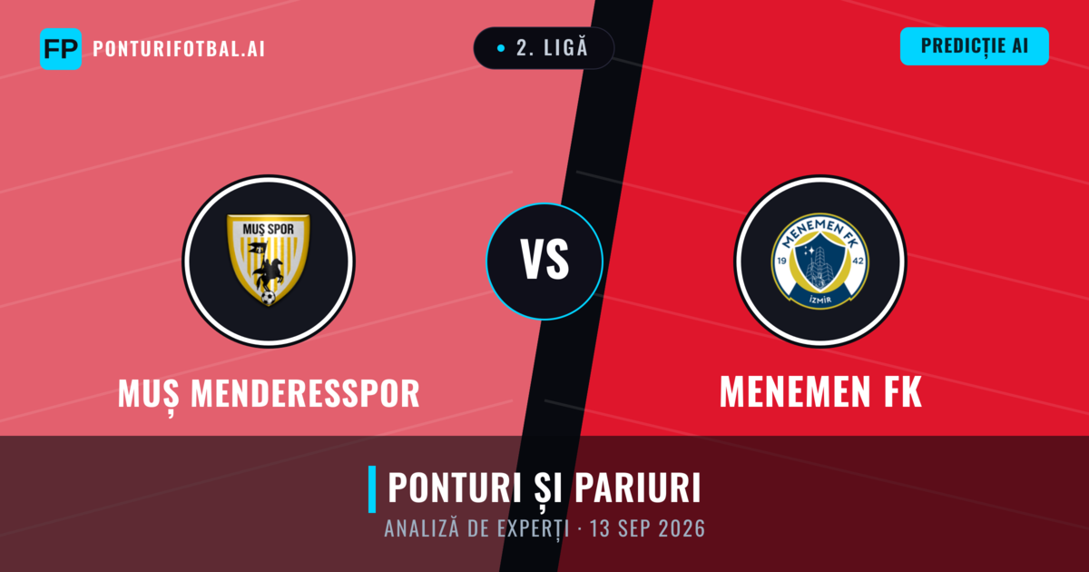 Muș Menderesspor vs Menemen FK — pronostic și avancronică meci