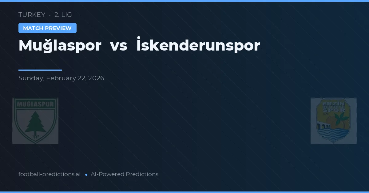 Muğlaspor vs İskenderunspor — pronostic și avancronică meci