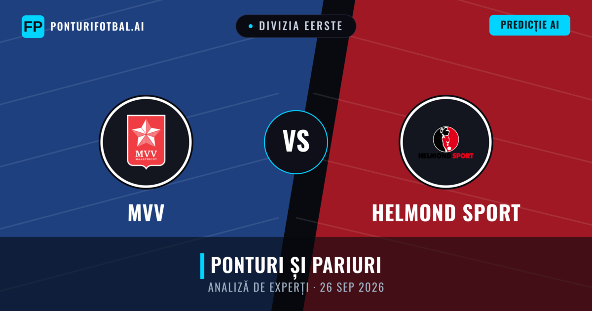 MVV vs Helmond Sport — pronostic și avancronică meci