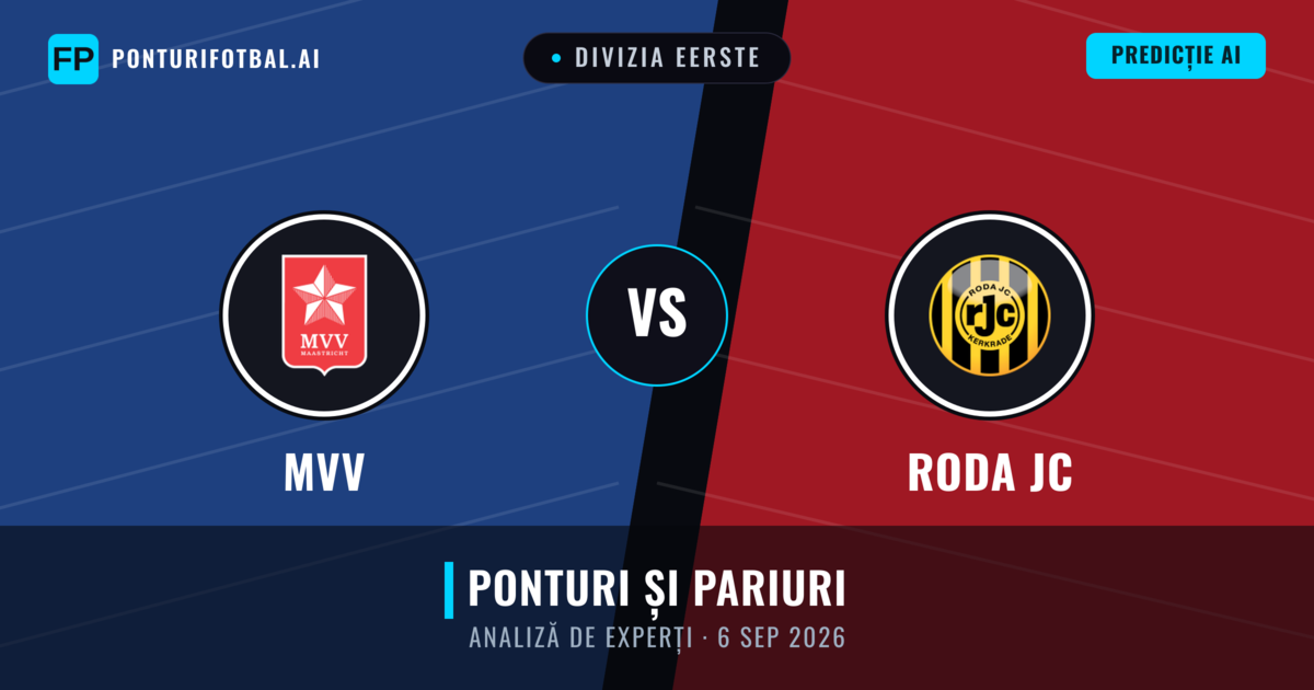 MVV vs Roda JC — pronostic și avancronică meci