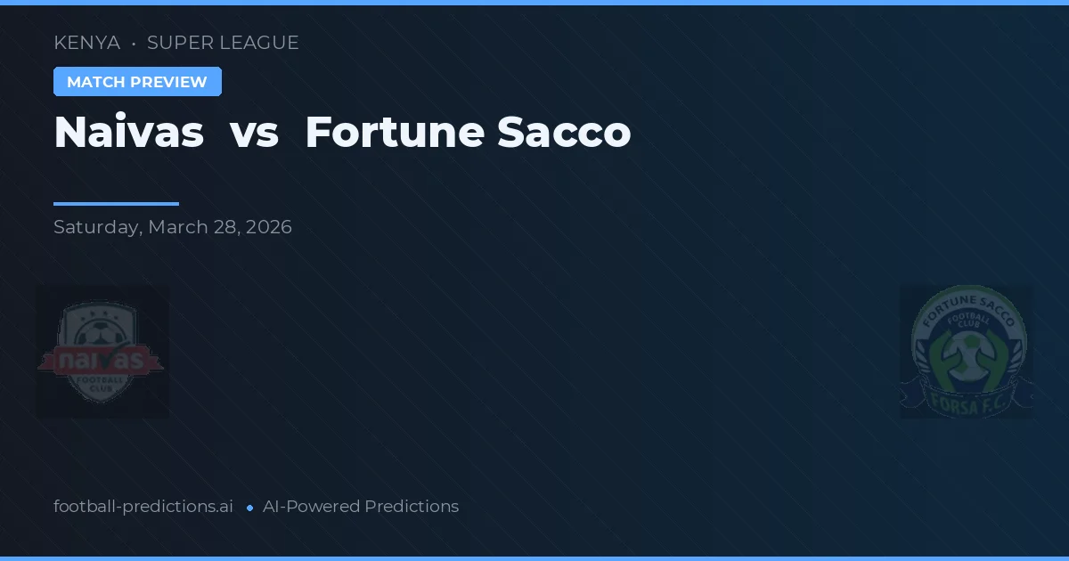 Naivas vs Fortune Sacco — pronostic și avancronică meci