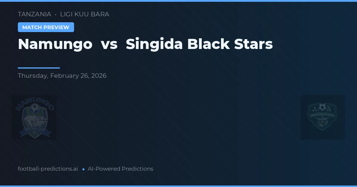 Namungo vs Singida Black Stars — pronostic și avancronică meci