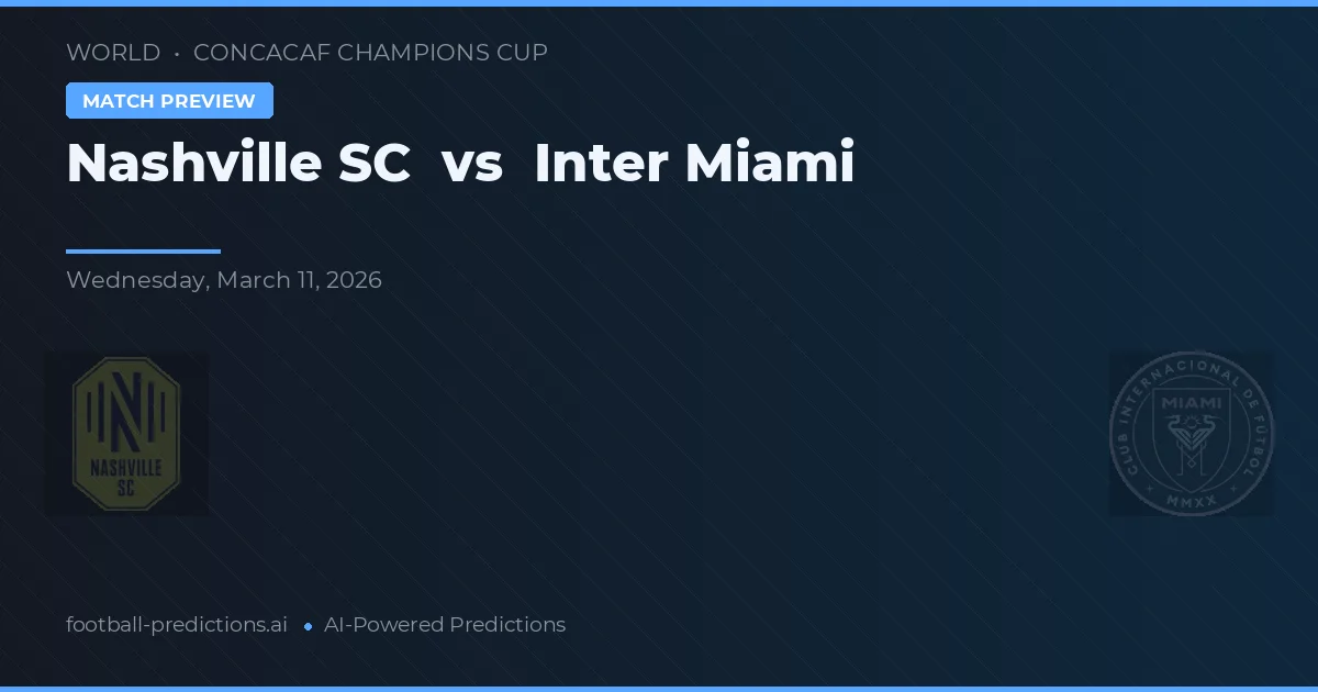 Nashville SC vs Inter Miami — pronostic și avancronică meci