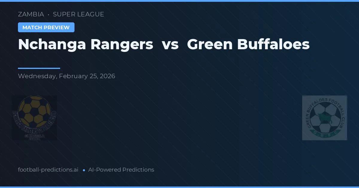 Nchanga Rangers vs Buffalo Green — pronostic și avancronică meci