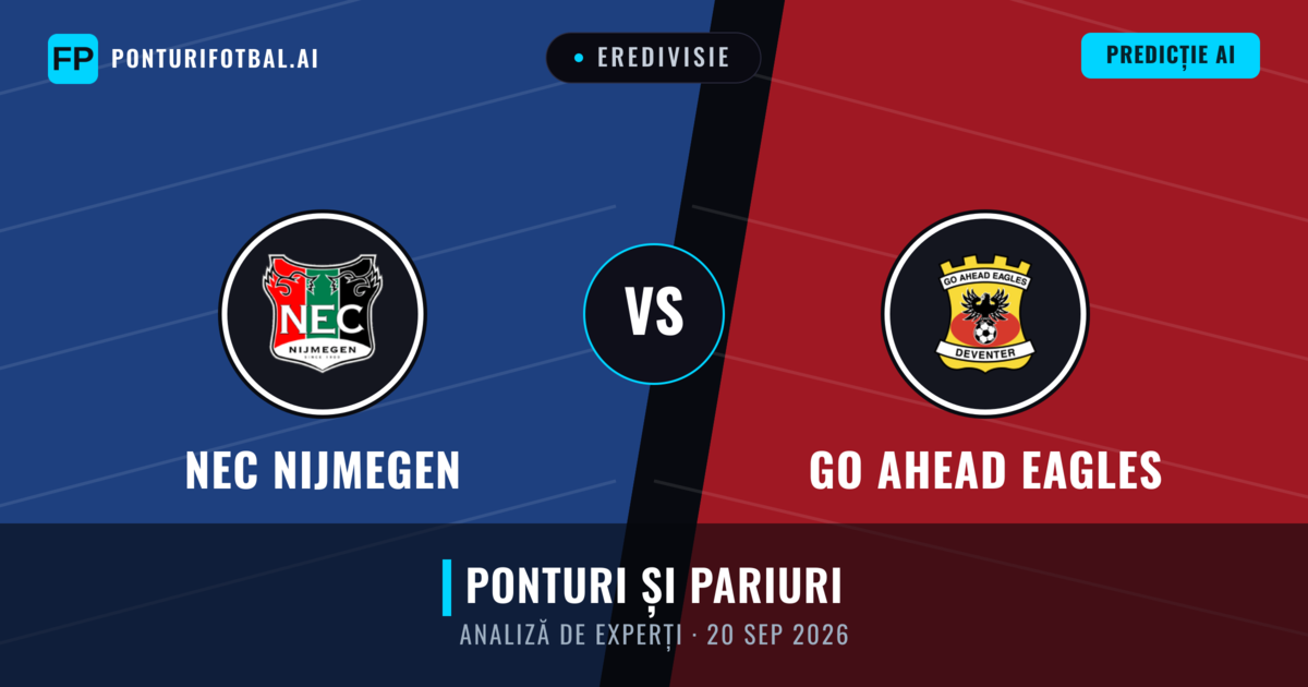 NEC Nijmegen vs GO Ahead Eagles — pronostic și avancronică meci
