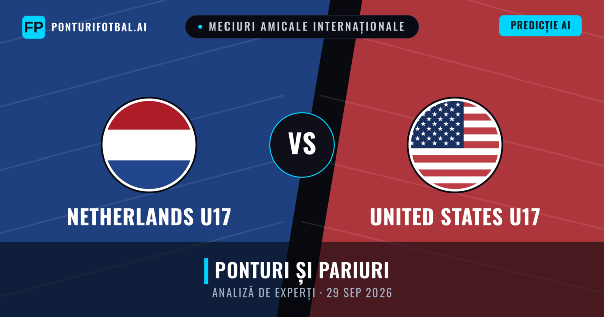 Netherlands U17 vs United States U17 — pronostic și avancronică meci
