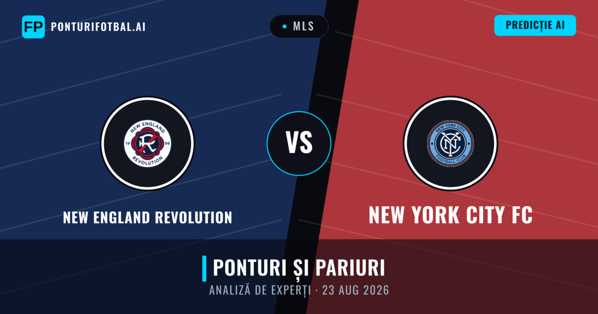New England Revolution vs New York City FC — pronostic și avancronică meci