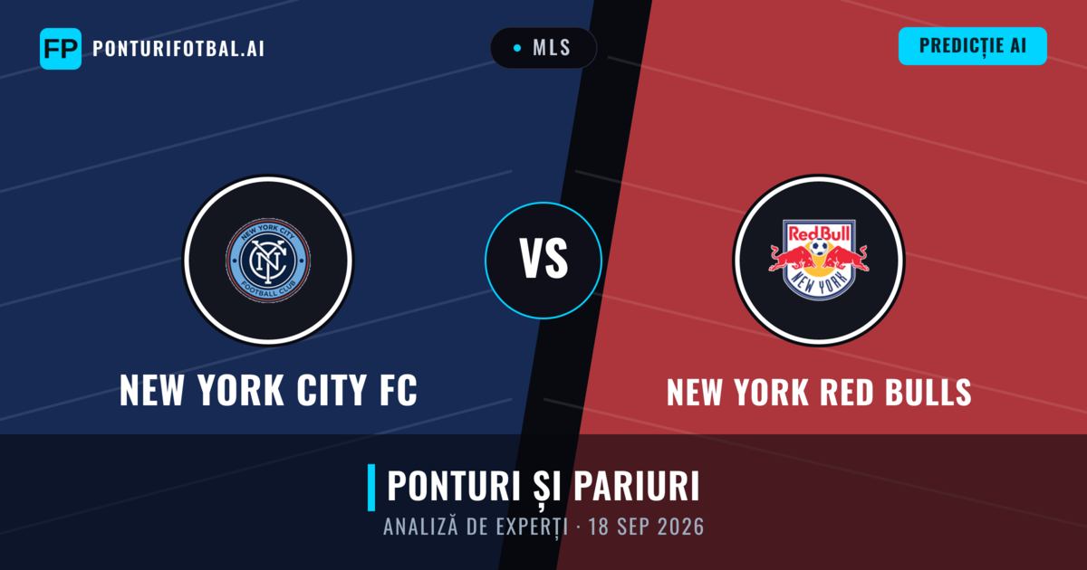 New York City FC vs New York Red Bulls — pronostic și avancronică meci