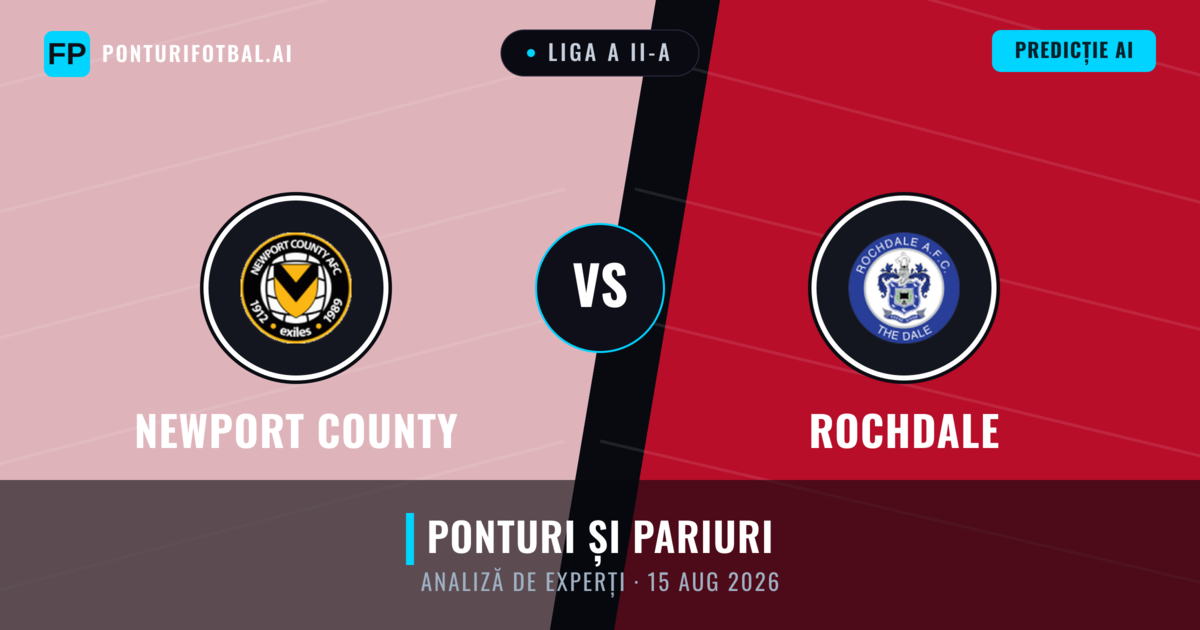 Newport County vs Rochdale — pronostic și avancronică meci