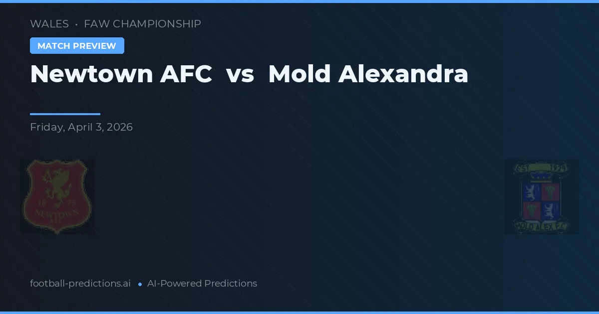 Newtown AFC vs Mold Alexandra — pronostic și avancronică meci