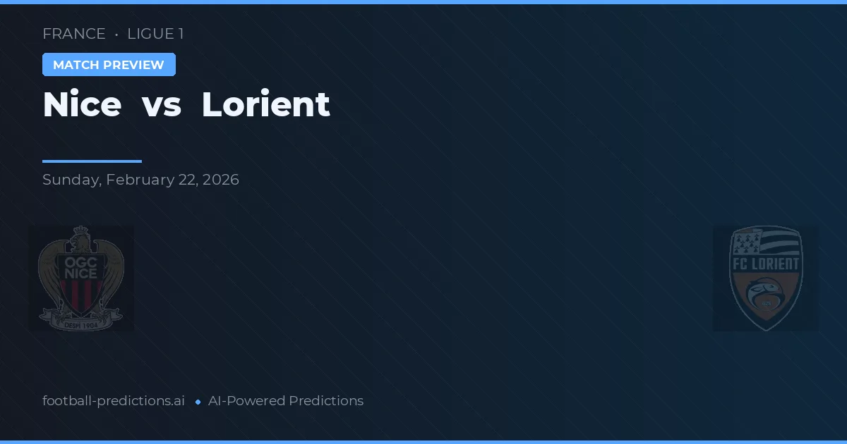 Nice vs Lorient — pronostic și avancronică meci
