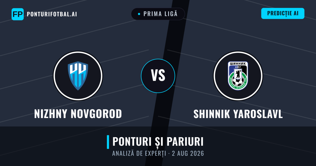 Nizhny Novgorod vs Shinnik Yaroslavl — pronostic și avancronică meci