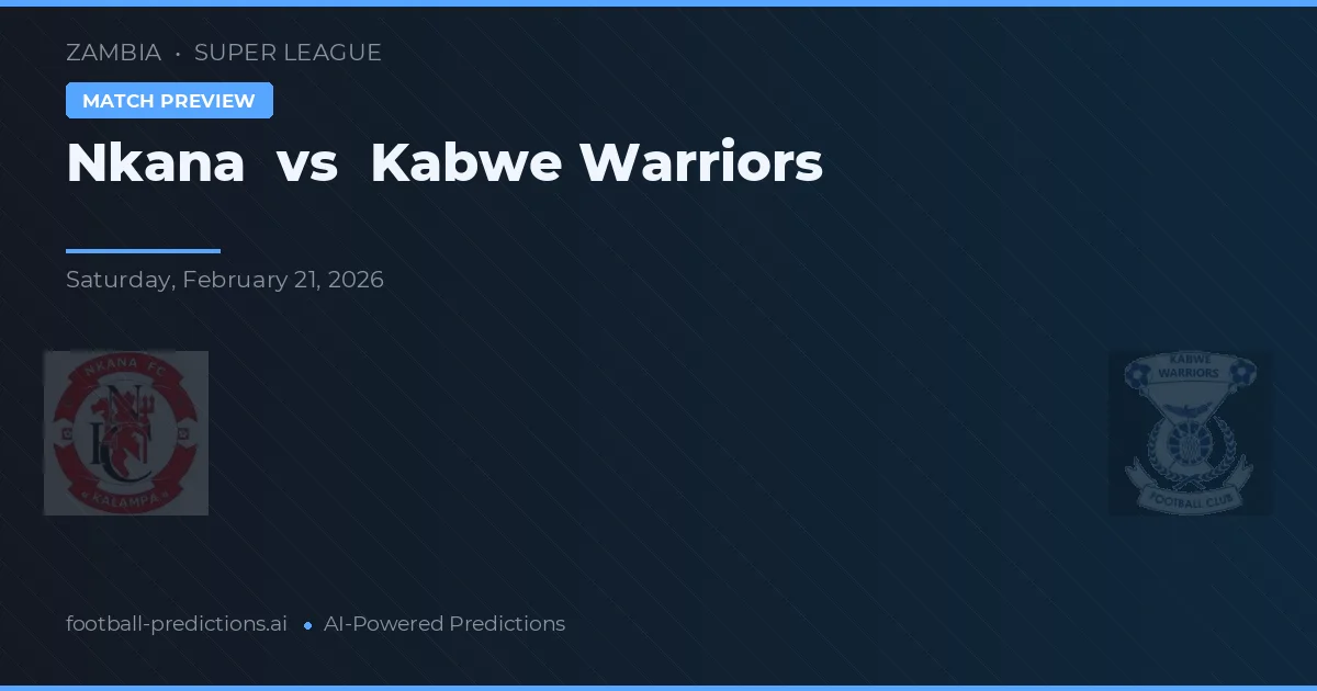 Nkana vs Kabwe Warriors — pronostic și avancronică meci