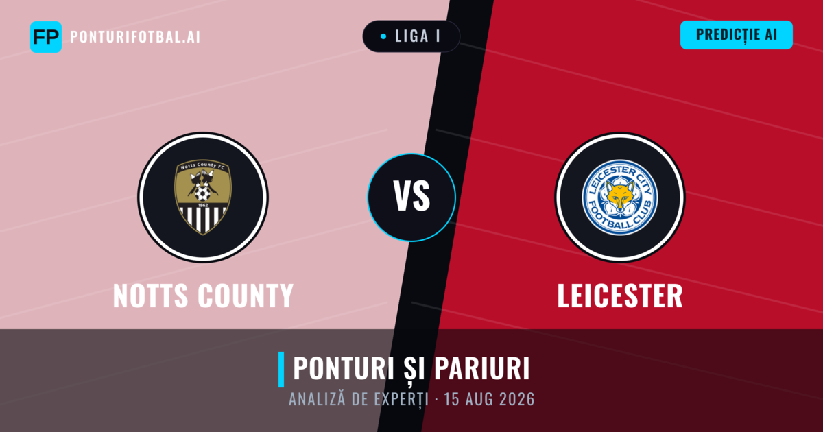 Notts County vs Leicester — pronostic și avancronică meci