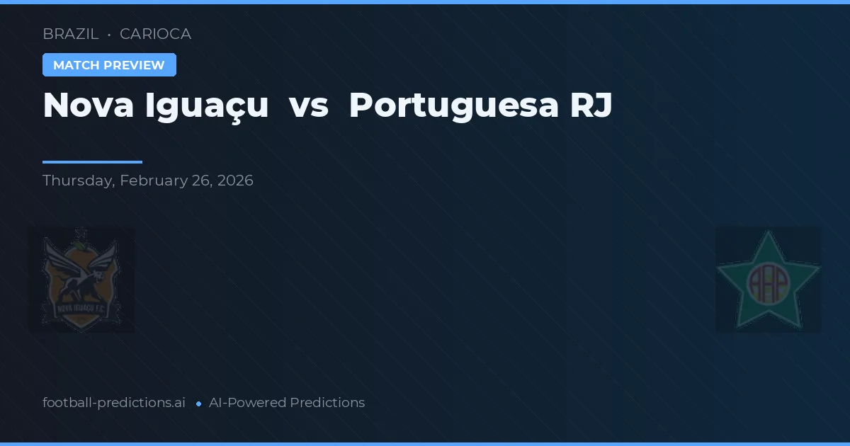 Nova Iguaçu vs Portuguesa RJ — pronostic și avancronică meci