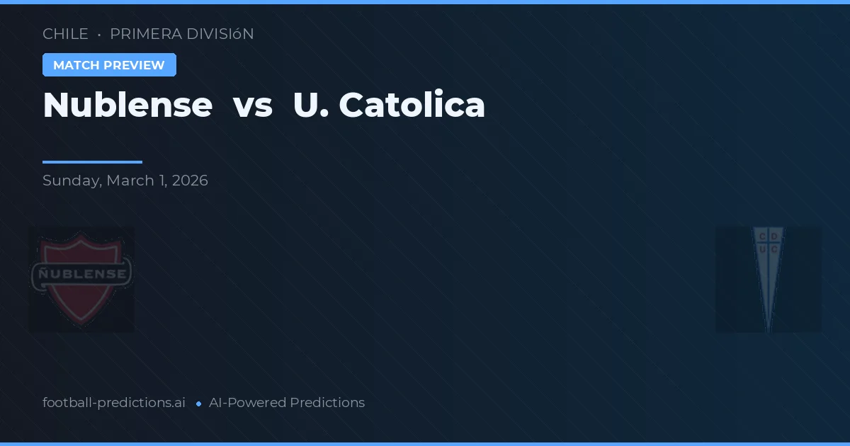 Nublense vs U. Católica — pronostic și avancronică meci