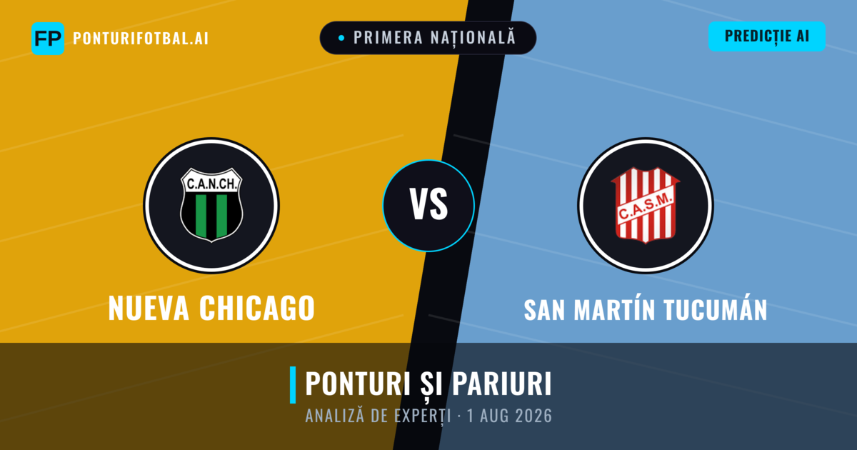 Nueva Chicago vs San Martín Tucumán — pronostic și avancronică meci