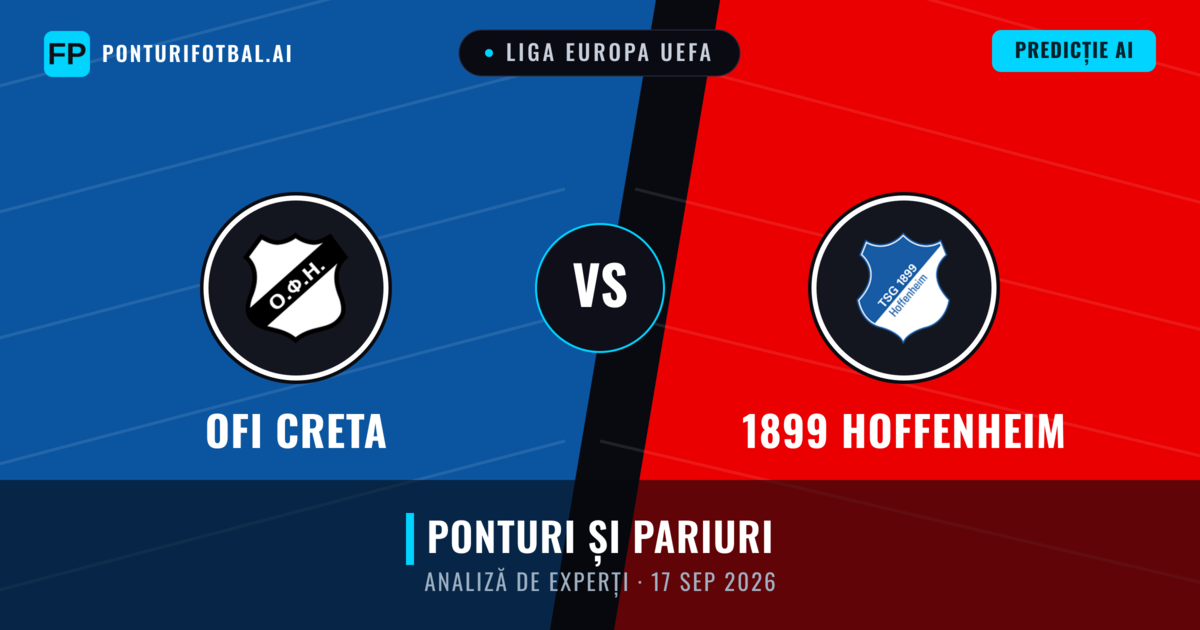 OFI Creta vs 1899 Hoffenheim — pronostic și avancronică meci
