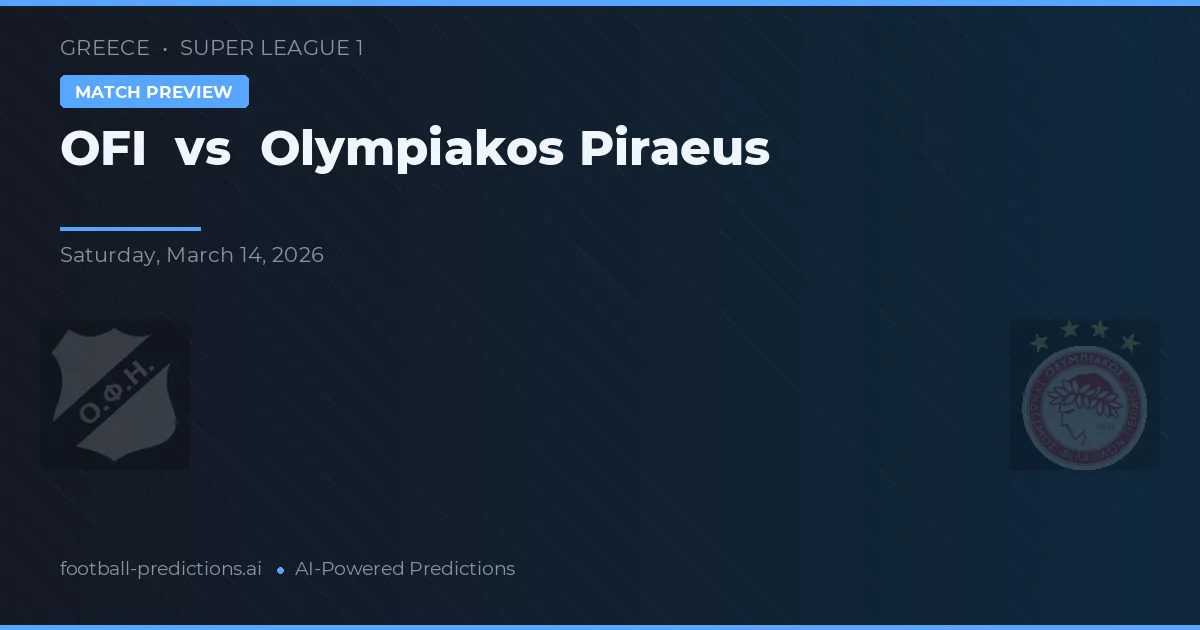 OFI Creta vs Olympiakos Pireu — pronostic și avancronică meci