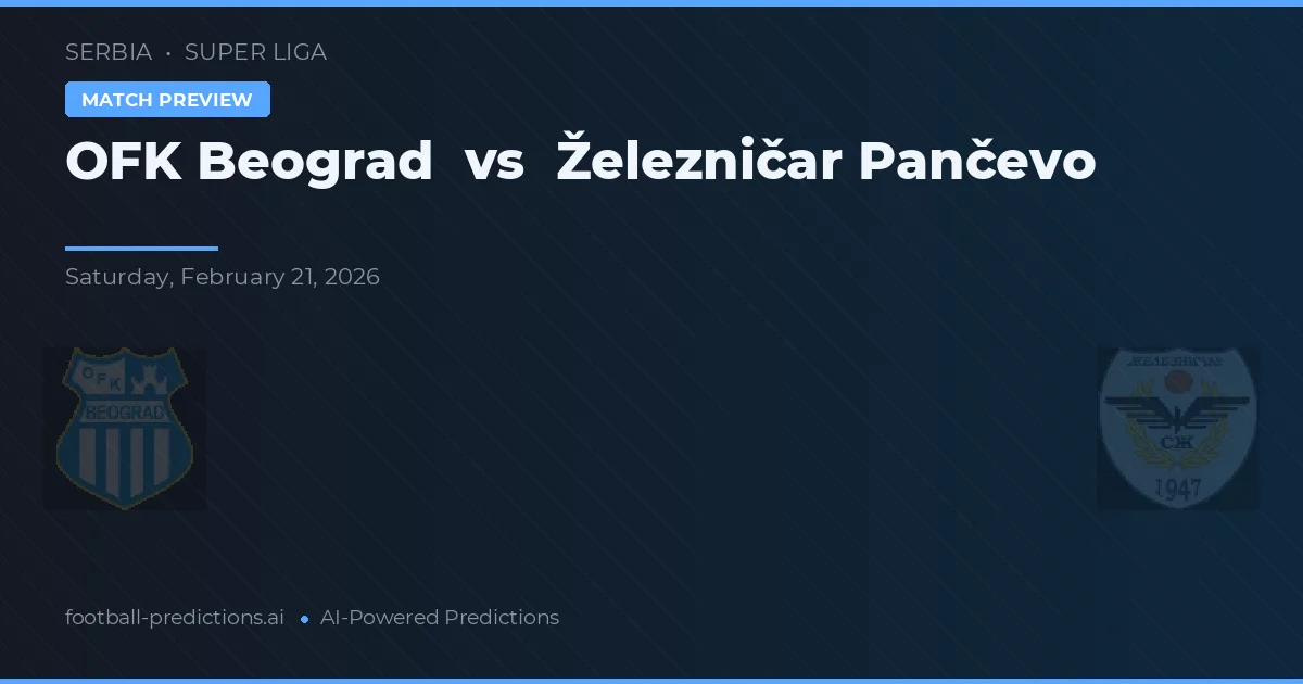 OFK Belgrad vs Železničar Pančevo — pronostic și avancronică meci