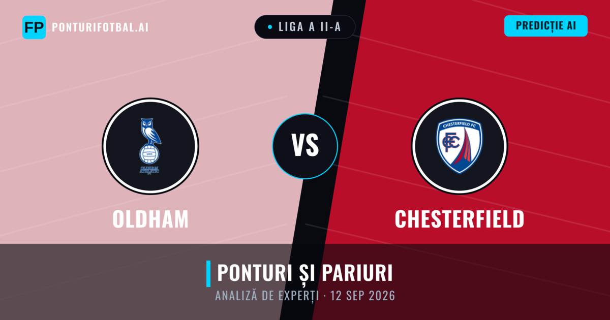 Oldham vs Chesterfield — pronostic și avancronică meci