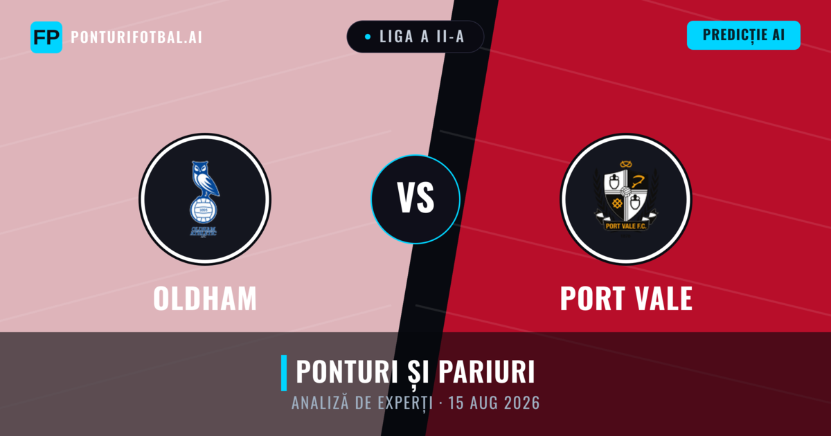 Oldham vs Port Vale — pronostic și avancronică meci