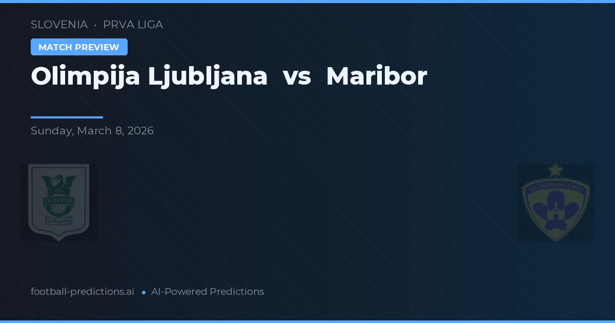 Olimpija Ljubljana vs Maribor — pronostic și avancronică meci