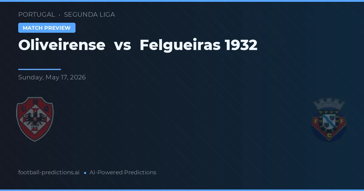 Oliveirense vs Felgueiras 1932 — pronostic și avancronică meci