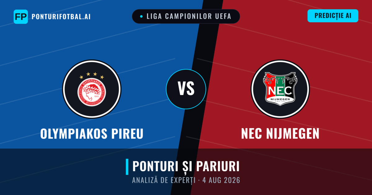 Olympiakos Pireu vs NEC Nijmegen — pronostic și avancronică meci