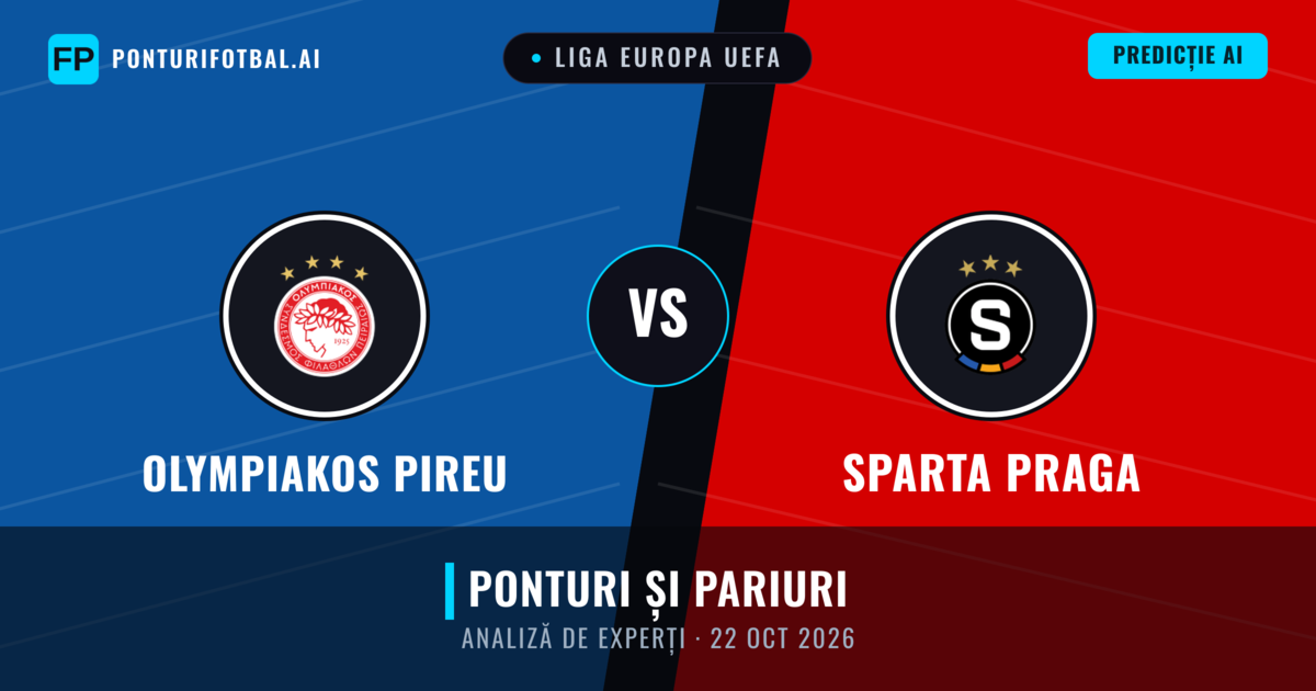 Olympiakos Pireu vs Sparta Praga — pronostic și avancronică meci