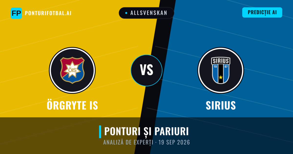 Örgryte IS vs Sirius — pronostic și avancronică meci