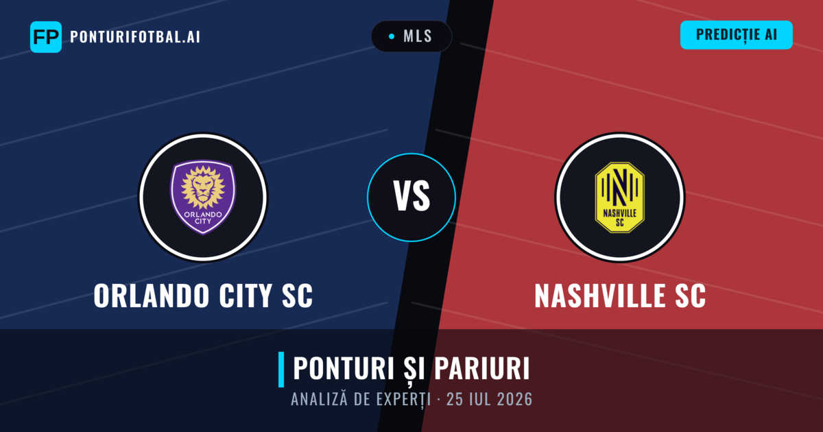 Orlando City SC vs Nashville SC — pronostic și avancronică meci