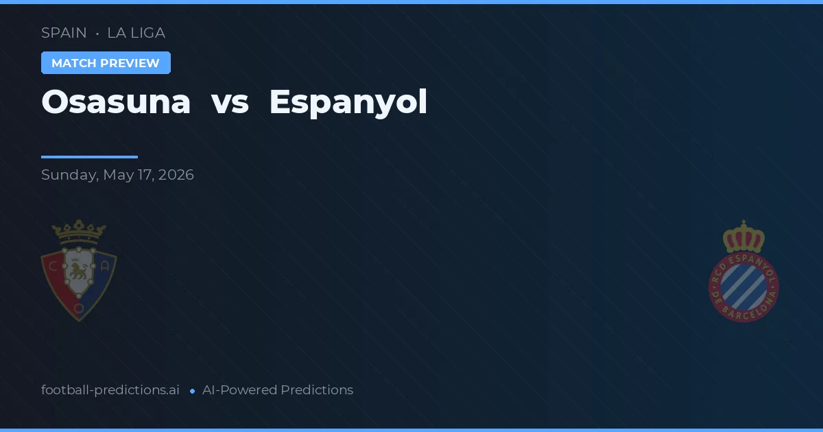 Osasuna vs Espanyol — pronostic și avancronică meci