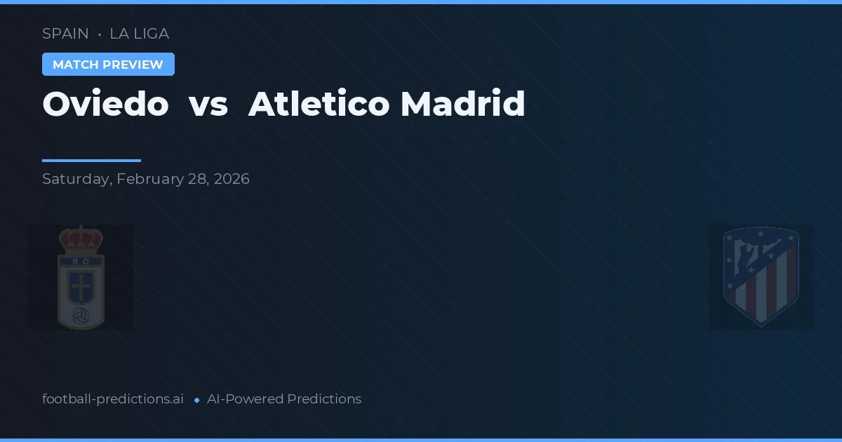 Oviedo vs Atlético Madrid — pronostic și avancronică meci