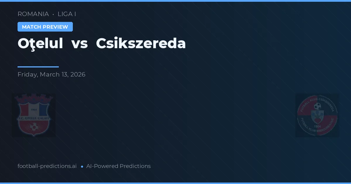 Oțelul Galați vs CS Csikszereda — pronostic și avancronică meci
