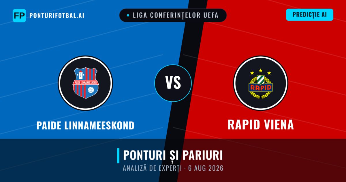 Paide Linnameeskond vs Rapid Viena — pronostic și avancronică meci