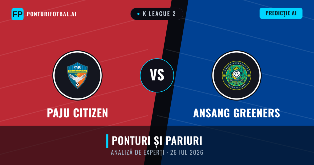 Paju Citizen vs Ansang Greeners — pronostic și avancronică meci